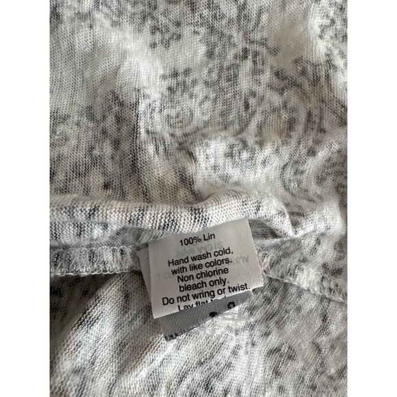 J.Crew Womens Linen knit Short Sleeve Top Size medium pattern - Picture 4 of 4